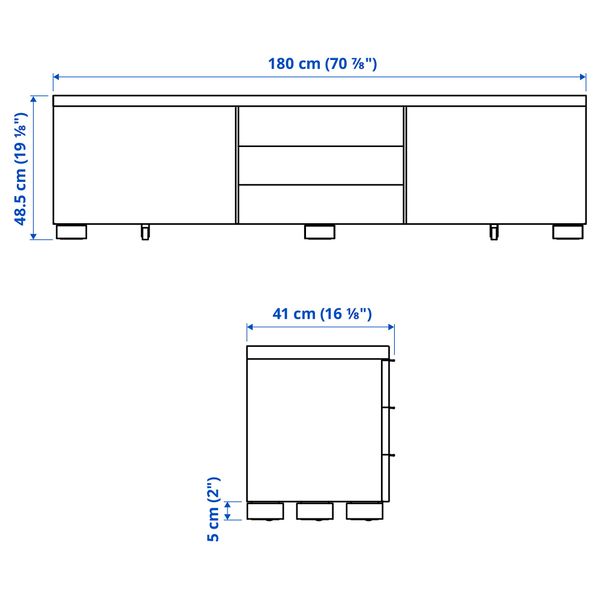 IKEA, дополнительный ракурс - схема-чертеж с размерами