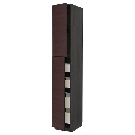 Высокий шкаф, 2 дверцы, 4 ящика, 40x60x240 cm IKEA METOD МЕТОД, MAXIMERA МАКСИМЕРА 794.684.05