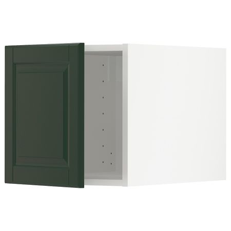 Верхний шкаф, белый/Будбин темно-зеленый 40x40 см IKEA METOD МЕТОД 294.454.02