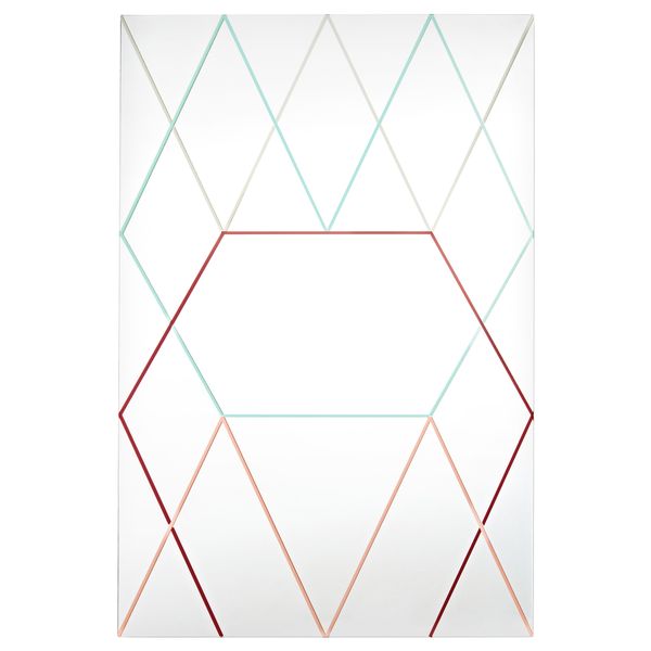 Зеркало ИКЕА ПС 2014, с печатным рисунком (60x90 см) - схема-чертеж с размерами