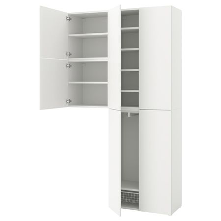 Гардероб с 6 дверями, Фоннес белый 140x42x241 см IKEA OPPHUS ОПХУС 793.365.56
