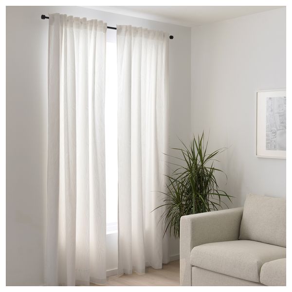 Гардины, 1 пара МИЛДРИД, белый, белый (145x300 см) - фото 5