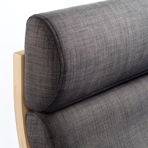 Кресло, дубовый шпон, беленый/Шифтебу темно-серый IKEA POÄNG ПОЭНГ 193.983.16 - фото 4