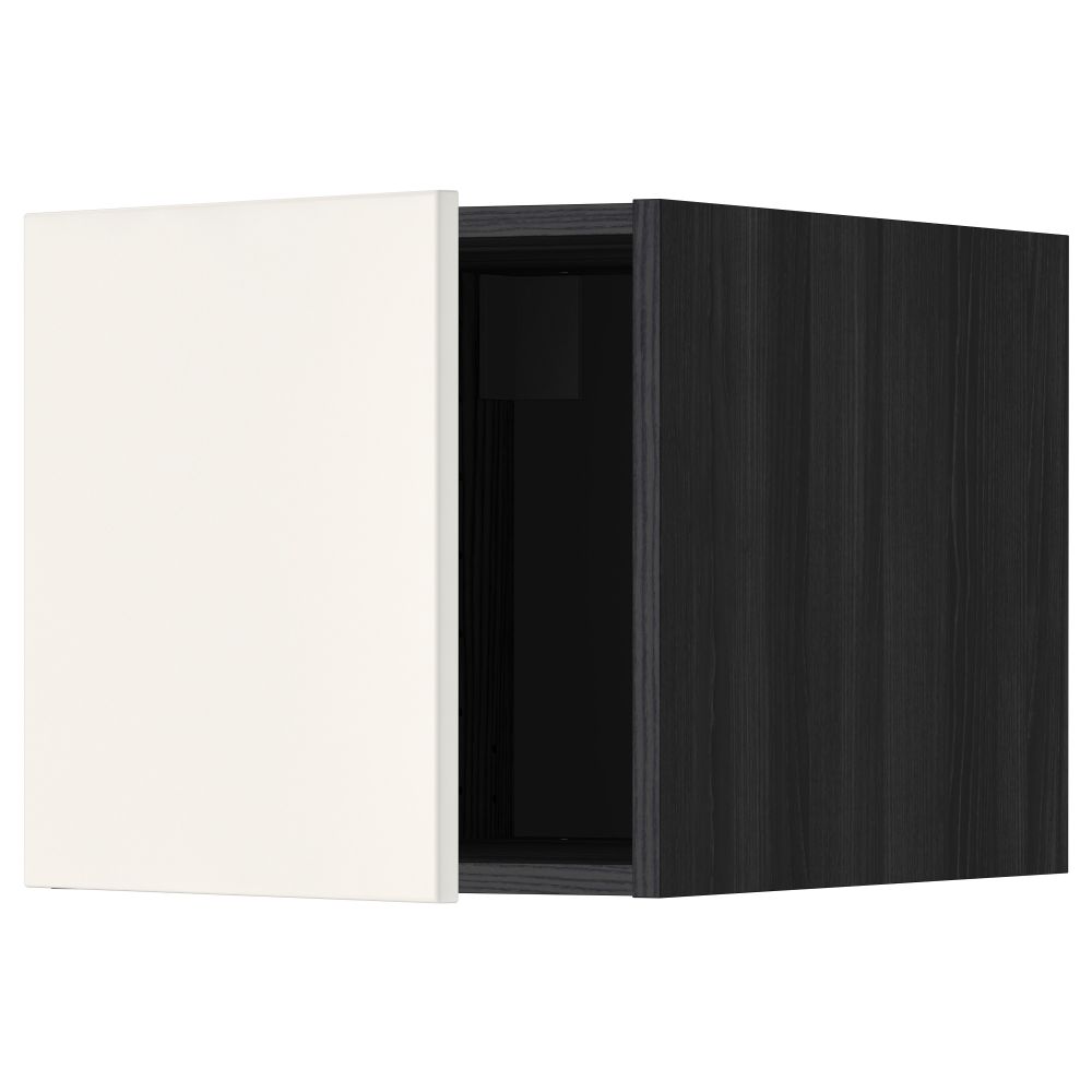 Верхний шкаф МЕТОД, черный, Веддинге белый (40x40 см) - схема-чертеж с размерами