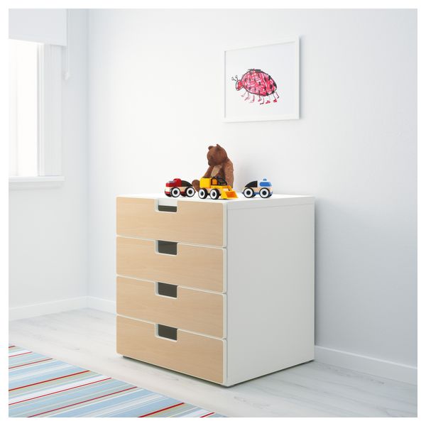 Комбинация для хранения с ящиками СТУВА, белый, береза (60x50x64 см) - фото 2