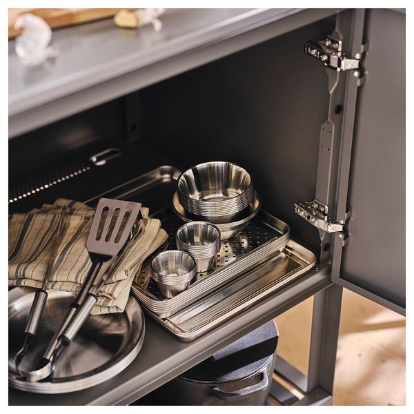 Миска для соуса, комплект из 4 шт., нержавеющая сталь IKEA GRILLTIDER ГРИЛЛЬТИДЕР 405.647.33 - схема-чертеж с размерами