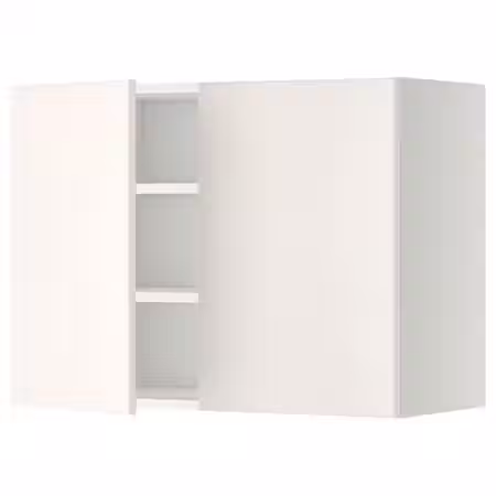 METOD Навесной шкаф с полками/2дверцы - белый/Veddinge белый 80x60 см