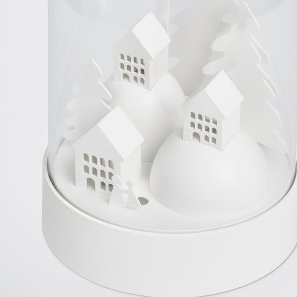 Светодиодное настольное украшение, 18 см, клош, деревня с батарейным питанием IKEA STRÅLA СТРОЛА 005.322.06 - фото 3