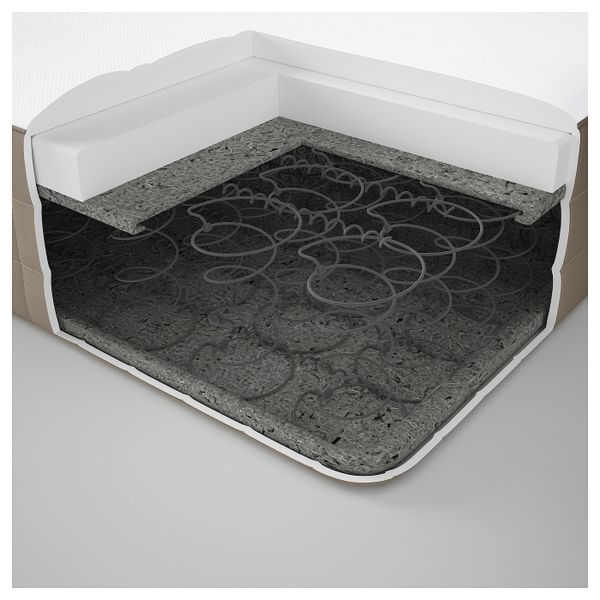 Пружинный матрас, жесткий/темно-бежевый 90x200 см IKEA HAMARVIK ХАМАРВИК 503.693.40 - фото 7