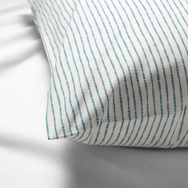 Пододеяльник и 1 наволочка, темно-зеленый, синий, 150x200/50x70 см IKEA ЛАТТО 703.511.84 - фото 4