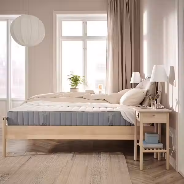 VALEVÅG Матрас с пружинами карманного типа - жесткий/голубой 120x200 см - фото 2