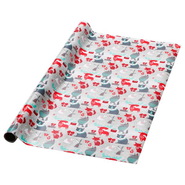 Рулон оберточной бумаги ВИНТЕР 2017, зверюшка (2x0.7 м) - фото 1