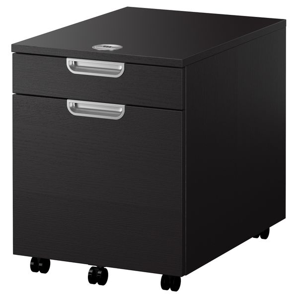 Тумба с отделением для папок ГАЛАНТ, черно-коричневый (45x55 см) - фото 1