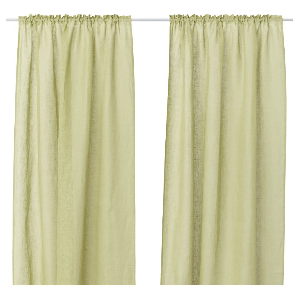 Гардины, 1 пара АРЬЯ, зеленый (145x270 см) - схема-чертеж с размерами