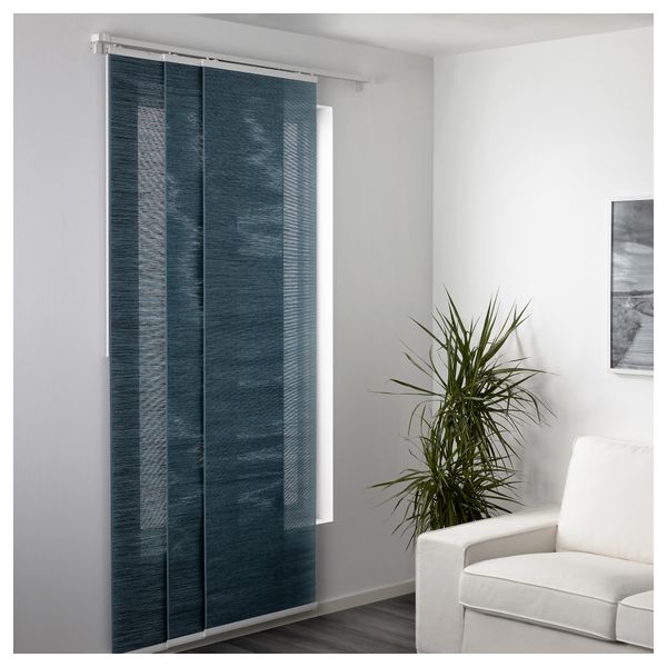 Узкая гардина ФОНСТЕРВИВА, синий/серый (60x300 см) - схема-чертеж с размерами