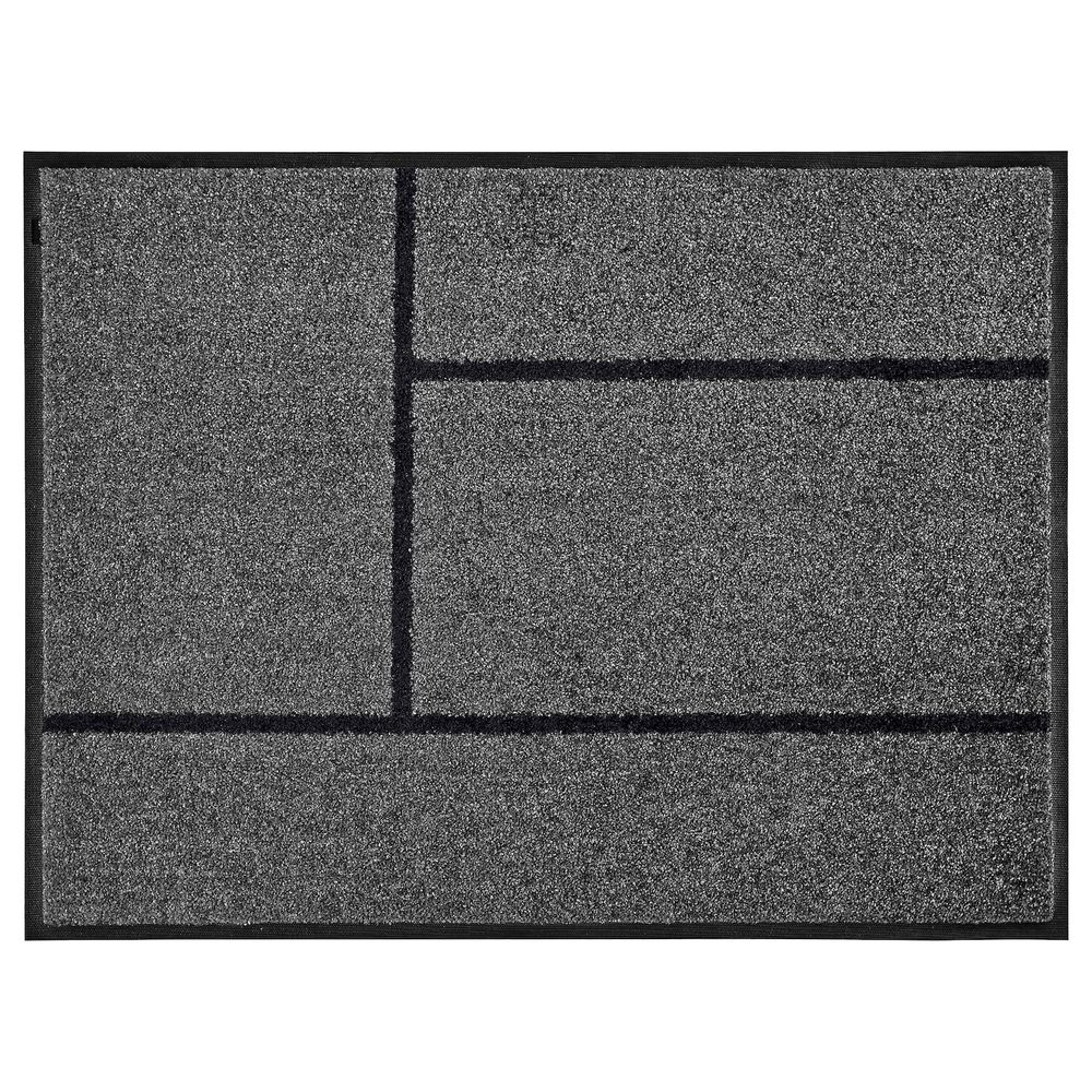 Придверный коврик, серый-черный 69x90 см IKEA KÖGE КЁГЕ 503.710.60 - фото 1