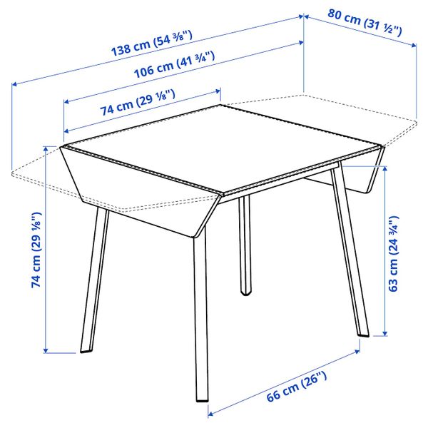 IKEA, дополнительный ракурс - схема-чертеж с размерами