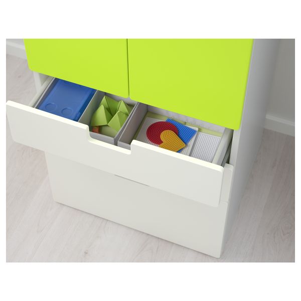 Комбинация для хранения с дверцами, ящиками СТУВА, белый, зеленый (60x50x128 см) - фото 3