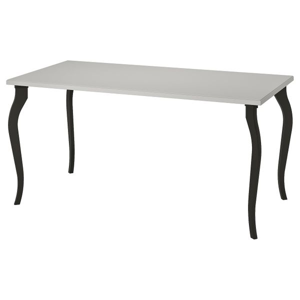 Стол, светло-серый/черный 150x75 см IKEA KLIMPEN КЛИМПЕН / LALLE ЛАЛЛЕ 192.793.37 - фото 1