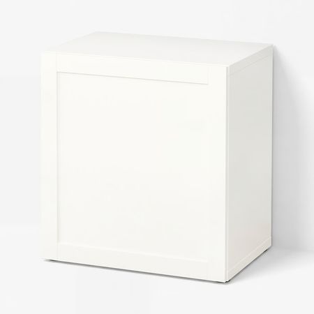 BESTÅ Стеллаж с дверью - белый/Hanviken белый 60x42x64 см