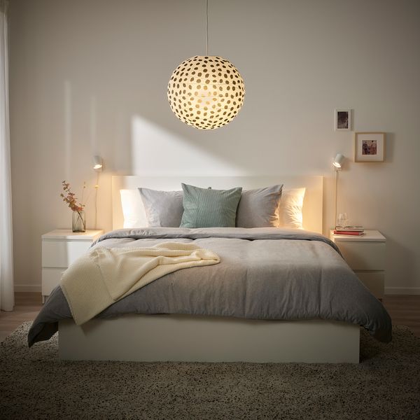 Абажур для подвесного светильника, 45 см, белый, черный ручная работа IKEA REGOLIT РЕГОЛИТ 605.302.14 - фото 4