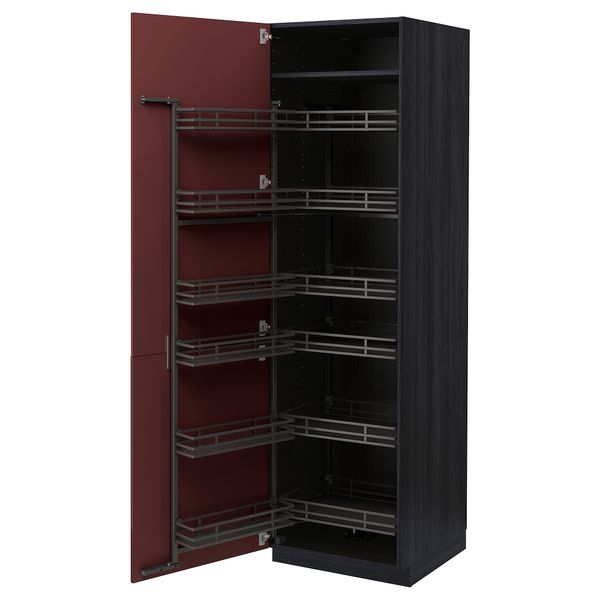 Высокий шкаф с выдвижным модулем, 60x60x200 cm IKEA METOD МЕТОД 094.721.23 - фото 3