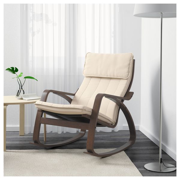 Кресло-качалка ПОЭНГ, коричневый, Ранста неокрашенный - фото 2