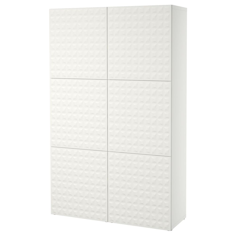 Комбинация для хранения с дверцами БЕСТО, Дьюпвикен белый (120x40x192 см) - фото 1