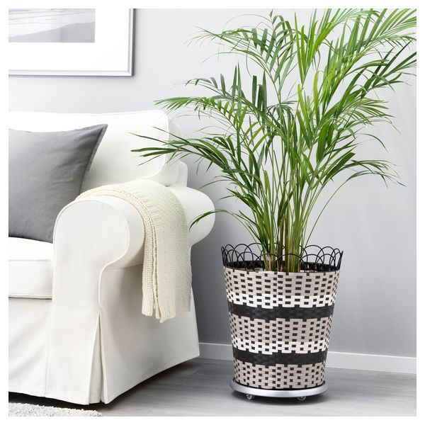 Кашпо СОММАР 2018, д/дома/улицы, бежевый - схема-чертеж с размерами