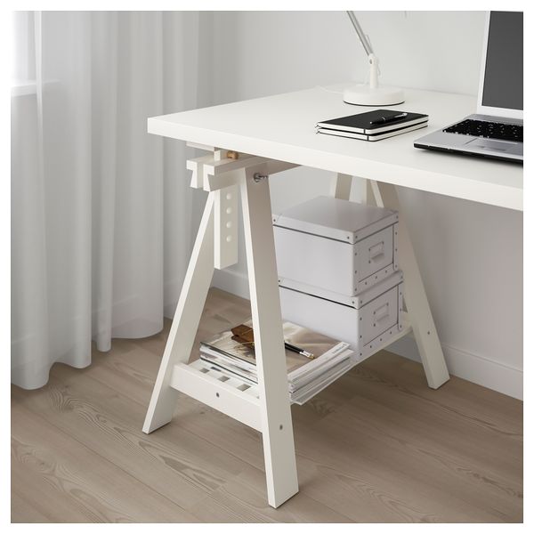 Стол ЛИННМОН / ФИНВАРД, белый (150x75 см) - схема-чертеж с размерами