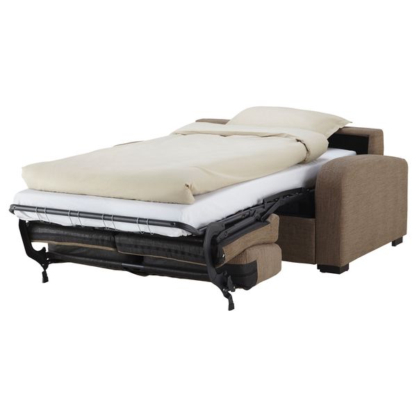 Диван-кровать 2-местная ИНГЕЛЬСТАД / ЛЭННЭС, Хенста светло-коричневый - фото 2