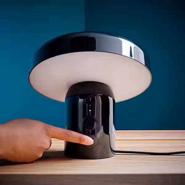 BLOMPRAKT БЛОМПРАКТ Лампа с динамиком bluetooth - чёрный - схема-чертеж с размерами