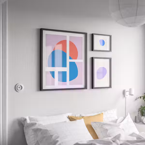 RÖDALM РЁДАЛЬМ Рама для 5 картин - чёрный 64x71 см - фото 4