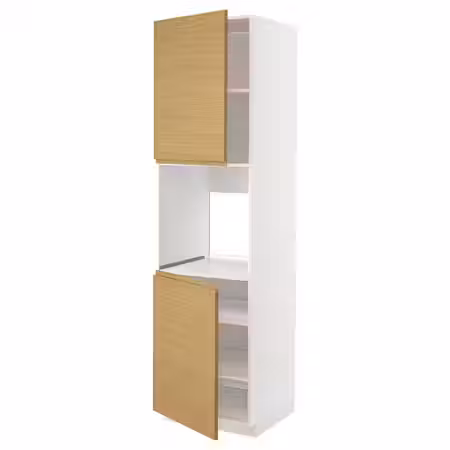 METOD Высок шкаф д/духовки/2дверцы/полки