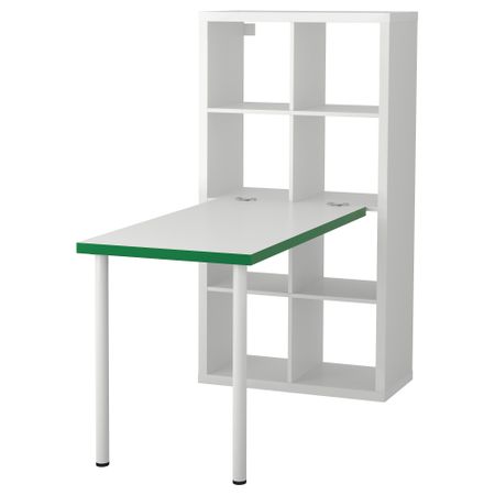 Стол, комбинация КАЛЛАКС, бел/зелен (77x147 см)