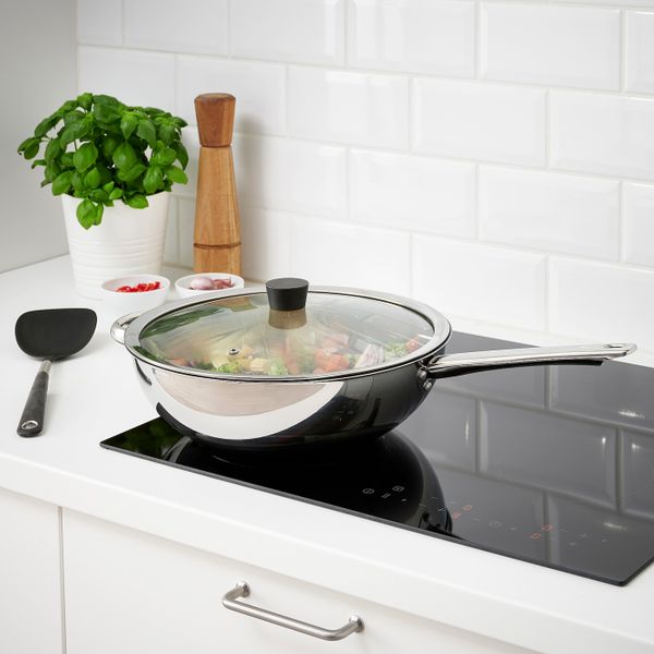 Крышка для сковороды, стекло 33 см IKEA KLOCKREN КЛОКРЕН 104.492.02 - фото 2