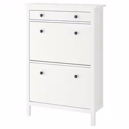 HEMNES Галошница с 2 отделениями - белый 89x30x127 см