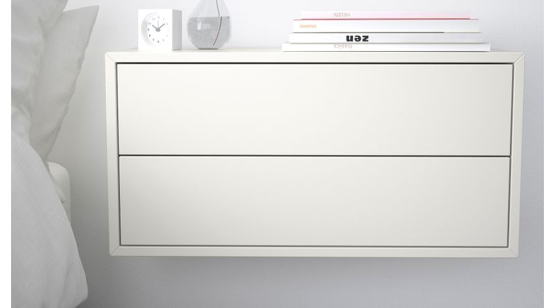Прикроватная тумба из квадратных модулей Икеа Экет