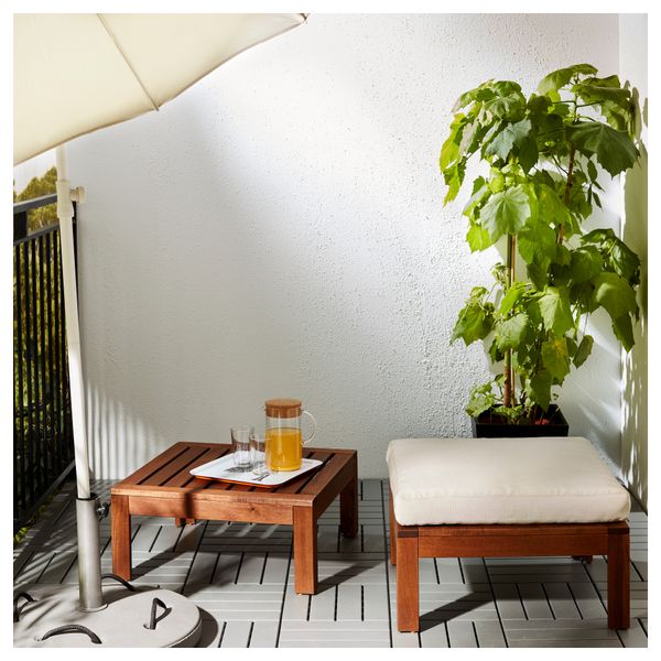 Стол, табурет секция, садовый ЭПЛАРО, коричневый коричневая морилка (63x63 см) - фото 2