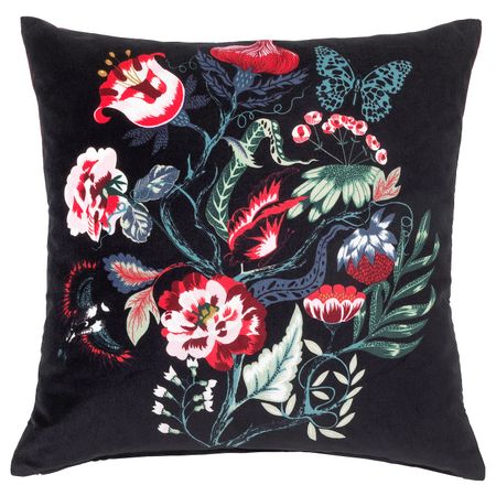 Подушка, черный/разноцветный 50x50 см IKEA SARALENA САРАЛЕНА 804.175.75
