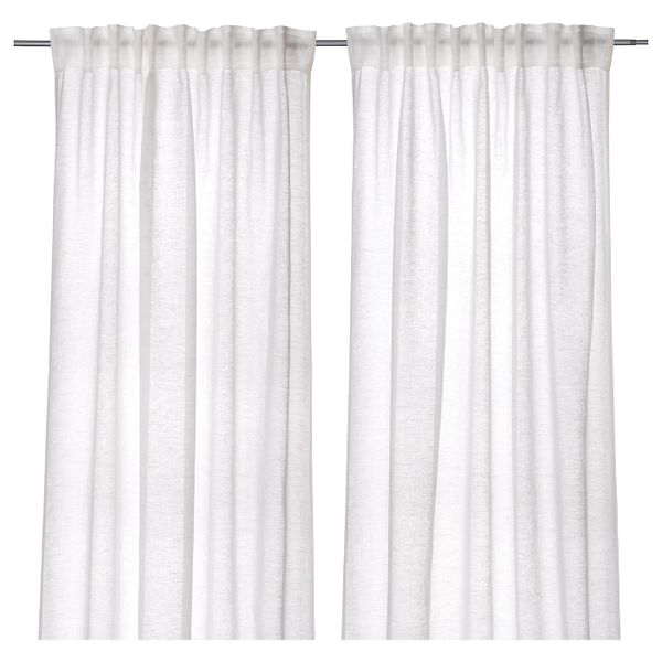 Гардины, 2 шт., белый 145x300 см IKEA LENAKARIN ЛЕНАКАРИН 204.938.31 - фото 2