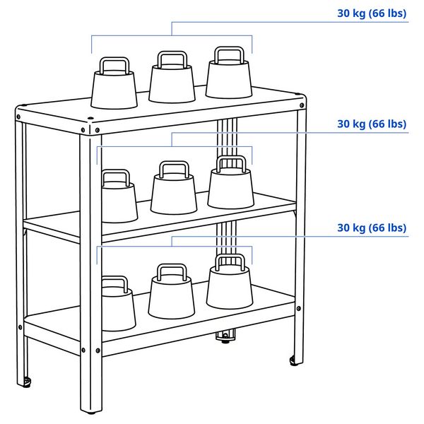 KOLBJÖRN Стеллаж д/дома/сада - бежевый 80x81 см - схема-чертеж с размерами