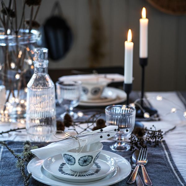 Тарелка десертная, белый/с рисунком 19 см IKEA FRIKOSTIG ФРИКОСТИГ 304.694.06 - схема-чертеж с размерами