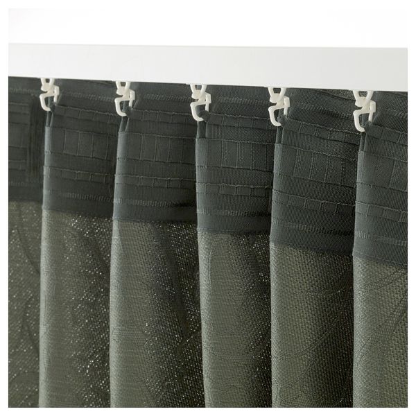 Гардины, 1 пара ФРИТСЕ, зеленый (145x300 см) - фото 3