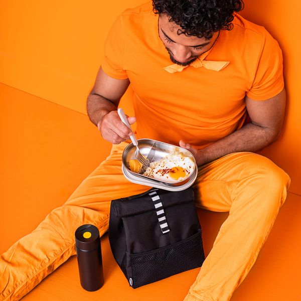 Контейнер с крышкой и разделителем, нержавеющая сталь/бежевый 0.7 л IKEA HALVVARM ХАЛЬВВАРМ 304.972.25 - фото 11