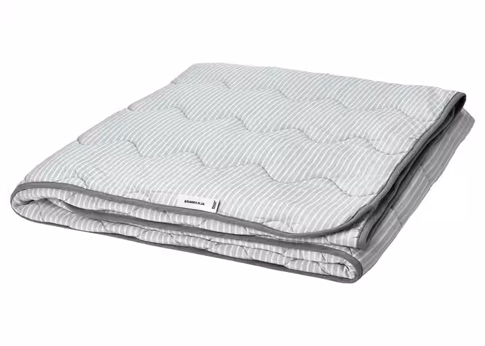 BRANDLILJA БРАНДЛИЛЬЯ Одеяло прохладное - серый/полоска 200x200 см