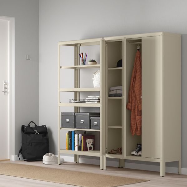 Стеллаж с 1 шкафчиком, бежевый 171x37x161 см IKEA KOLBJÖRN КОЛЬБЬЁРН 692.916.24 - фото 10