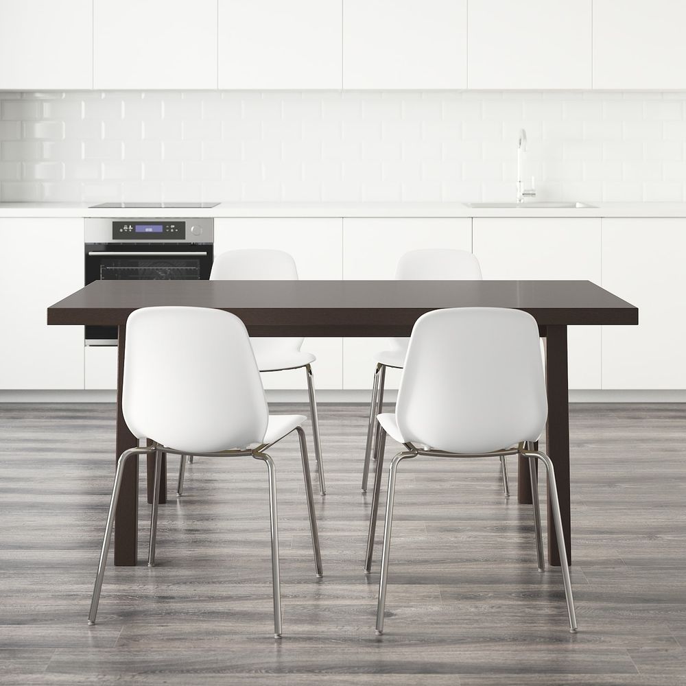 Стол и 4 стула, темно-коричневый/белый 170 см IKEA VÄSTANBY/VÄSTANÅ ВЭСТАНБИ/ВЭСТАНО / LEIFARNE ЛЕЙФ-АРНЕ 492.414.80 - фото 1