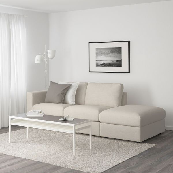 3-местный диван, с открытым торцом, Гуннаред бежевый IKEA ВИМЛЕ 492.113.41 - фото 2