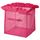 Коробка, складной розовый 33x33x33 см IKEA KARISMATISK КАРИСМАТИСК 904.990.85
